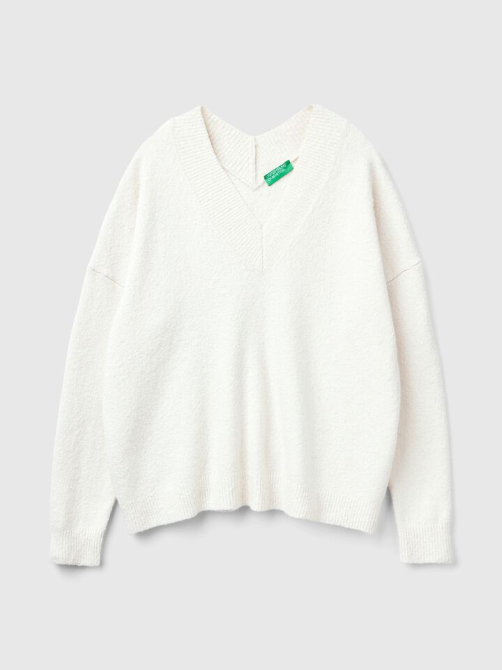 V NECK SWEATER L/S Mujer image number 4